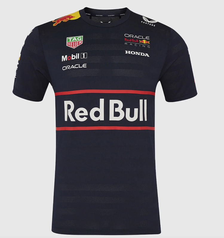 2025 F1 Red Bull Black T-Shirts Racing Suit(圆领)