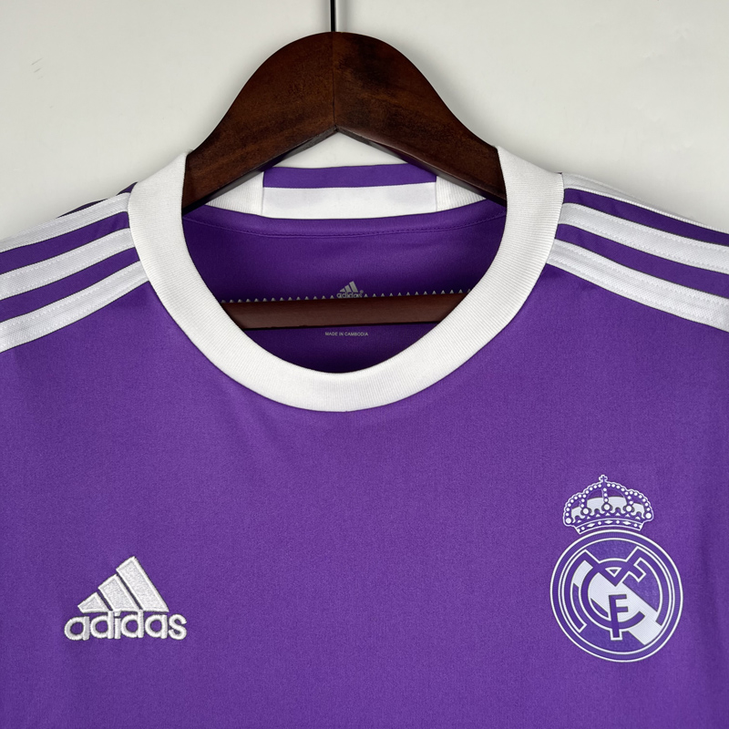 2016-2017 RMA Away Long Sleeve Retro Soccer Jer...
