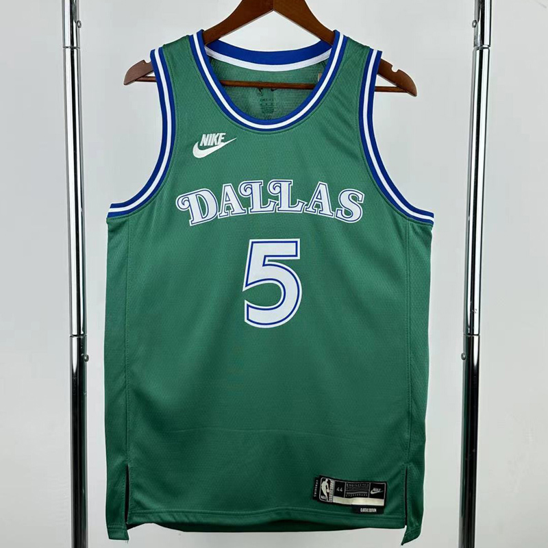 25-26 Dallas Mavericks RUSSELL #5 Green Retro Top Quality Hot Pressing NBA Jersey