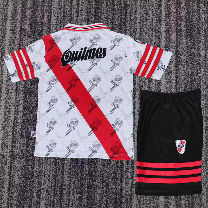 1996-1997 River Plate Home Kids Retro Soccer Jersey