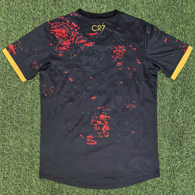 26-27 Portugal CR7 Red Black Fans Training shirts