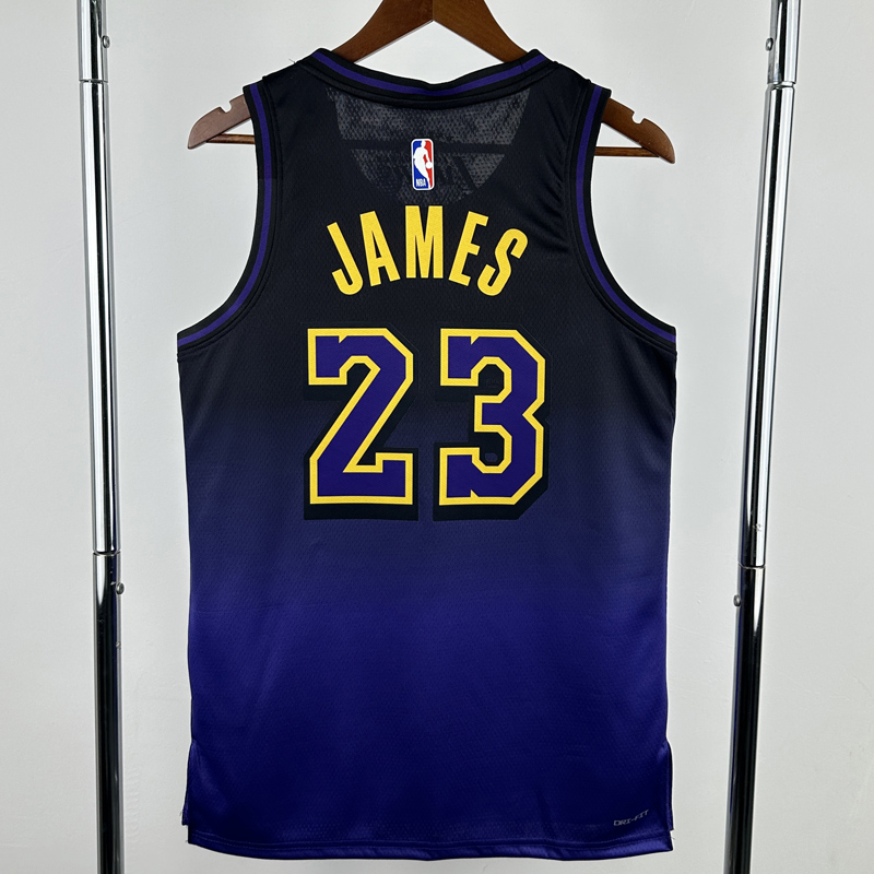 24-25 LAKERS JAMES #23 Royal blue City Edition Top Quality Hot Pressing NBA Jersey