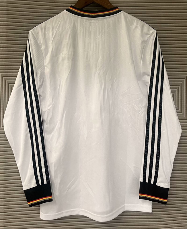 1996 Germany Home Long Sleeve Retro Soccer Jersey (长袖)