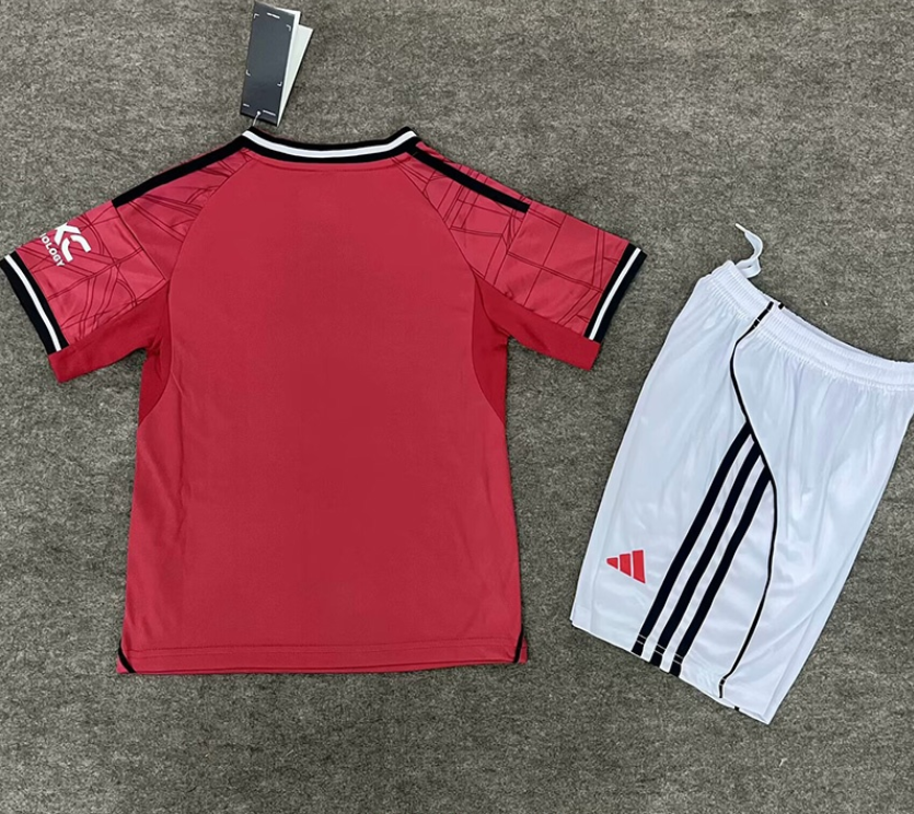 25-26 Man Utd Red Kids Soccer Jersey
