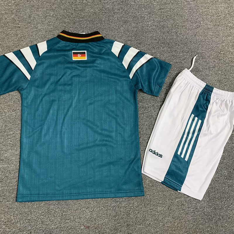 1996 Germany Away Kids Retro Soccer Jersey