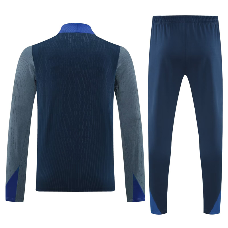 25-26 PSG Royal blue Half Pull Tracksuit (半拉链)