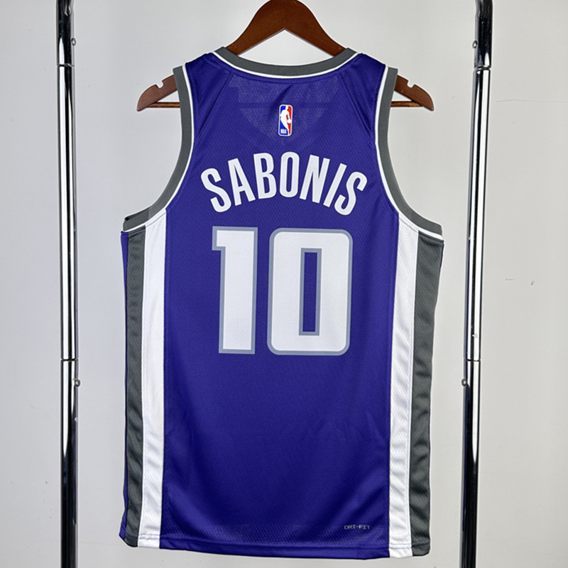22-23 KINGS SABONIS #10 Purple Away Top Quality...