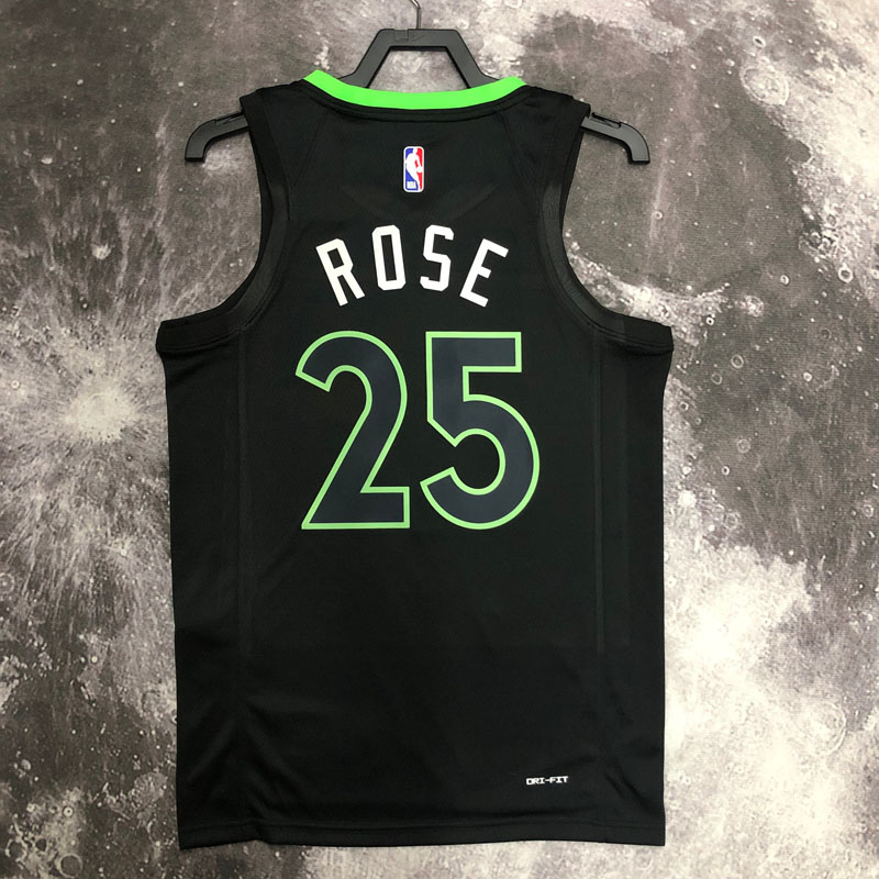 22-23 TIMBERWOLVES ROSE #25 Black Top Quality H...