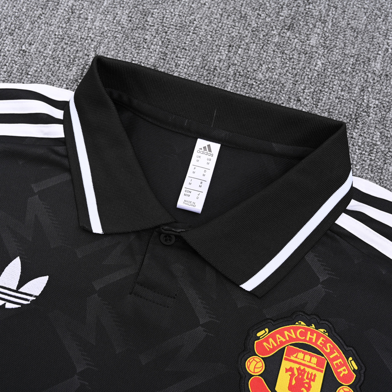 25-26 Man Utd Black Polo Short Sleeve