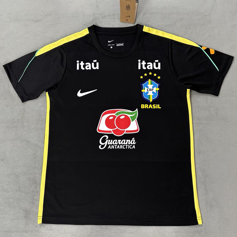 26-27 Brazil Black Training shirts (Nk标带广告)