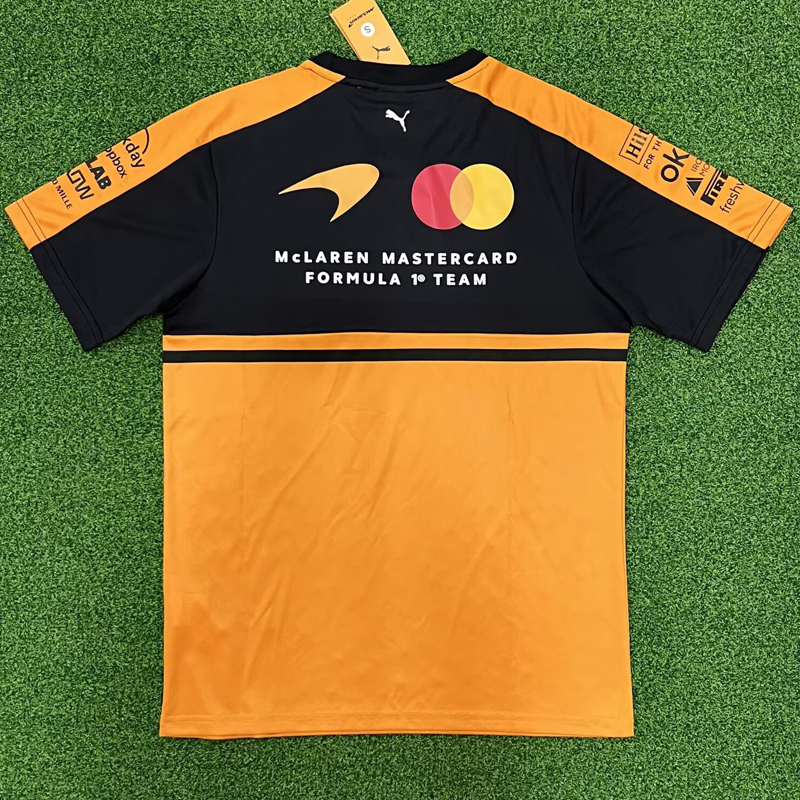 2026 McLaren Yellow T-Shirts Racing Suit (Football Jersey Size)(圆领)