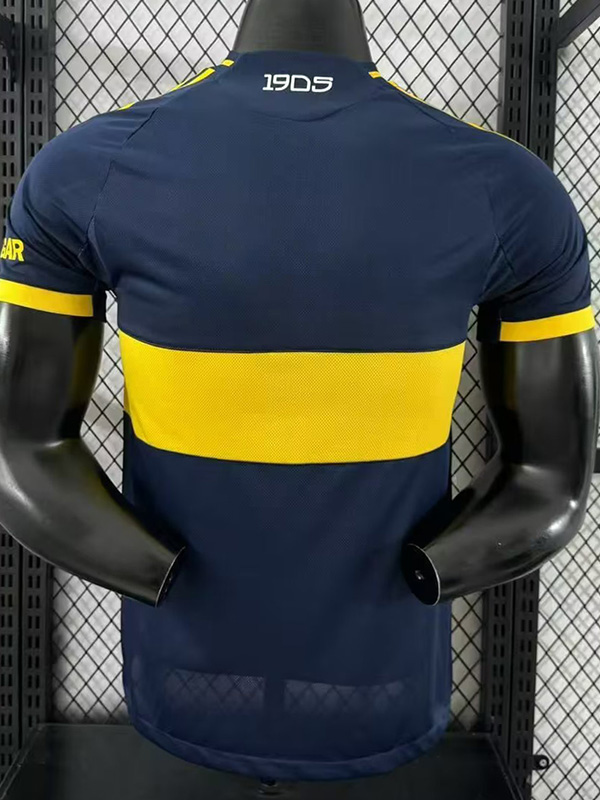 25-26 Boca Juniors Home Player Version Soccer Jersey (右袖/背后无广告)