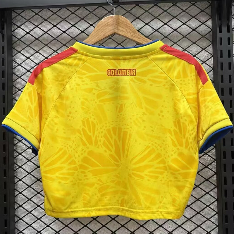 2026 World Cup Colombia Home Women Cheerleader Shirt (女啦啦短袖)