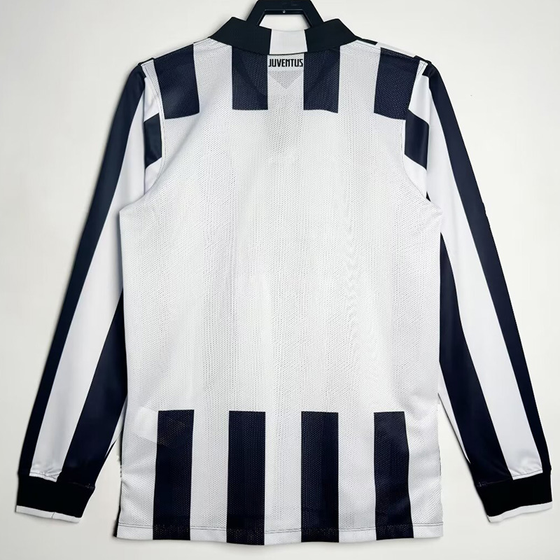 2014-2015 JUV Home Retro Long Sleeve Soccer Jersey (长袖) 带盾