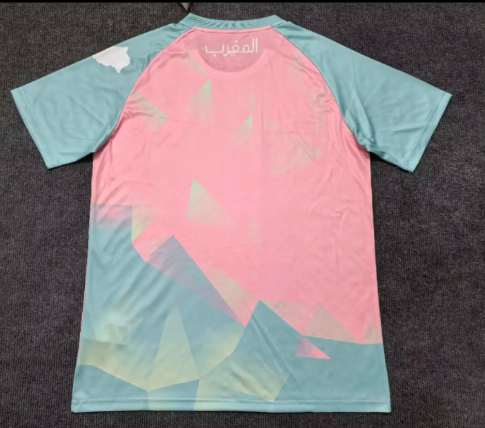 25-26 Morocco Special Edition Pink Blue Soccer Jersey