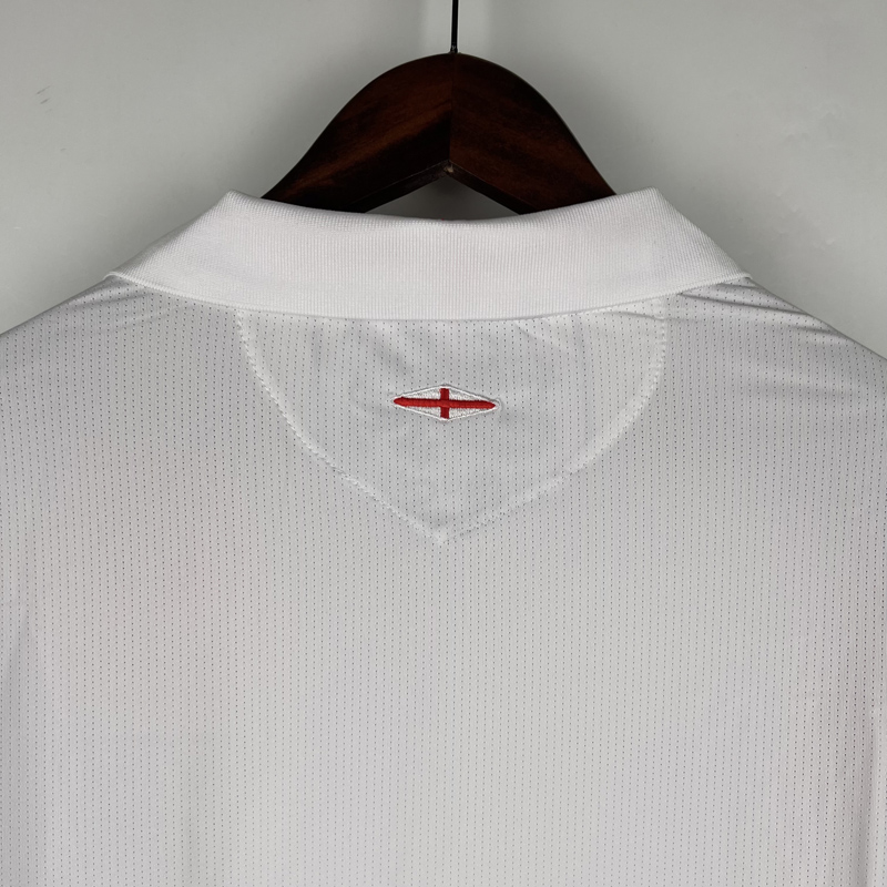 2006 England Home Retro Long Sleeve Soccer Jers...