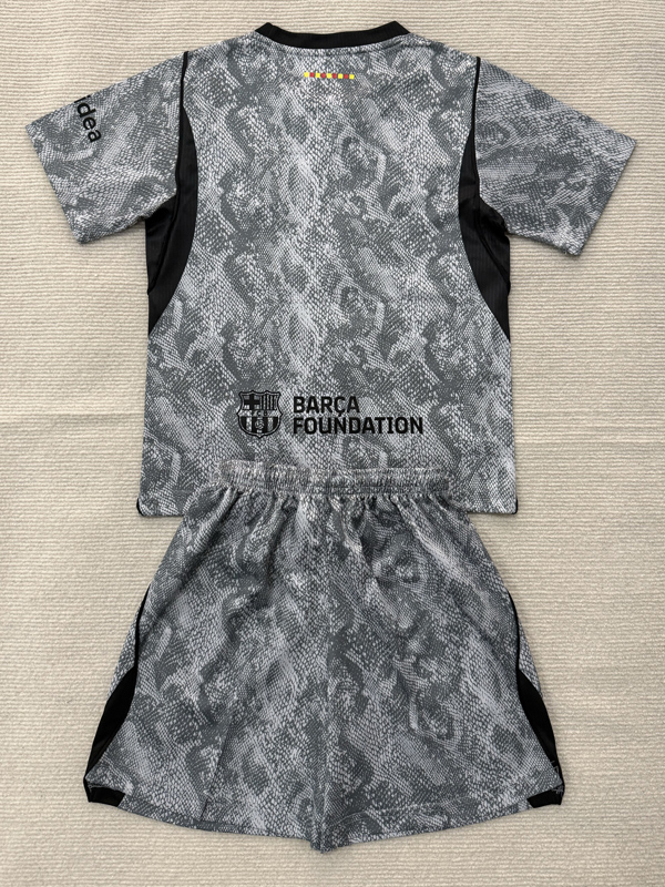 26-27 BAR Grey Goalkeeper Kids Soccer Jersey