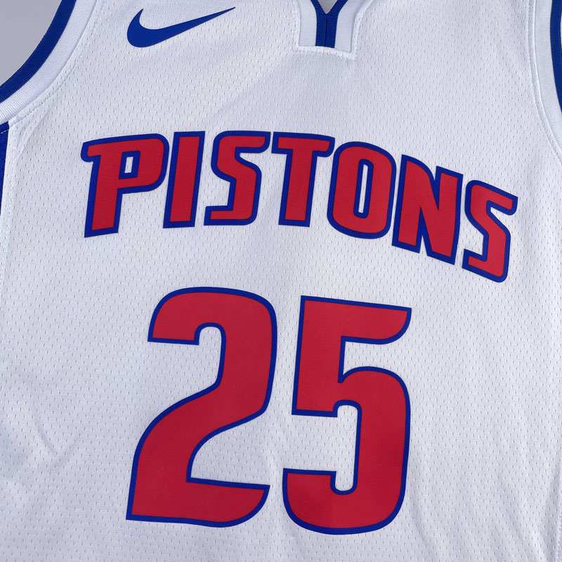22-23 Pistons ROSE #25 White Top Quality Hot Pr...