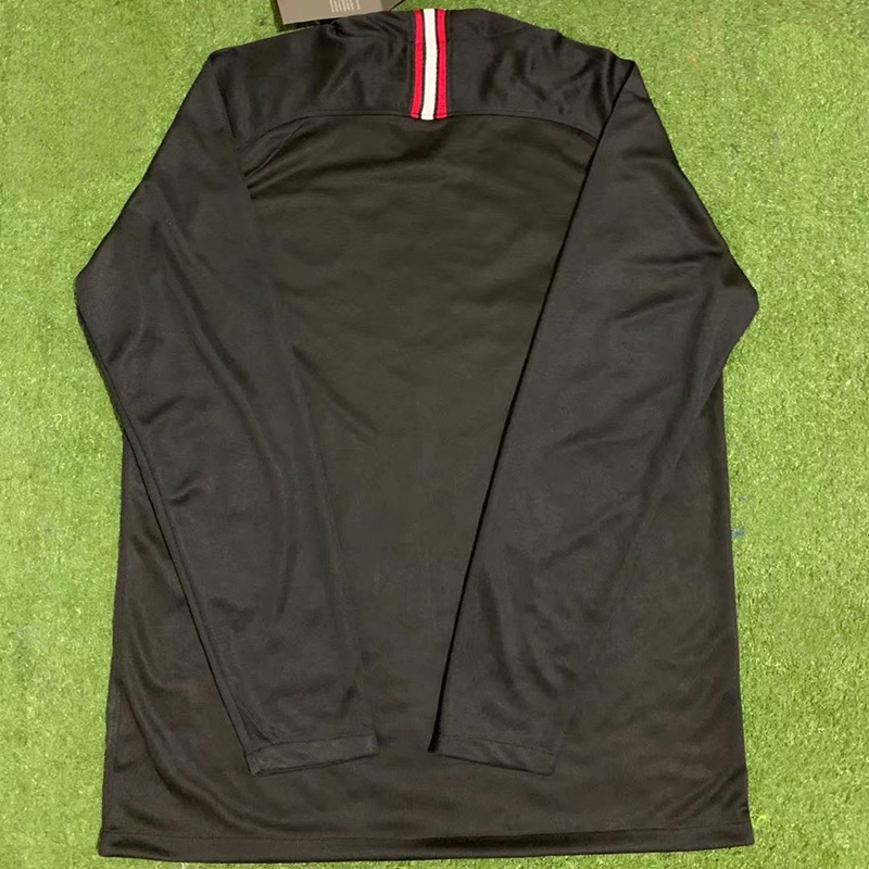 2018-2019 PSG Paris Jordan Black Long Sleeve Re...