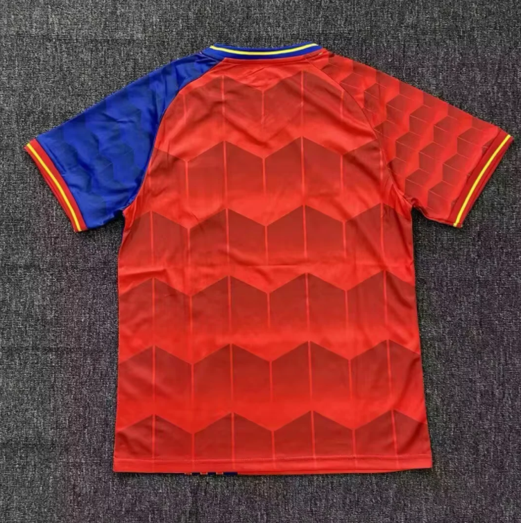 2025 Spain Red Blue Special Edition Fans Soccer Jersey