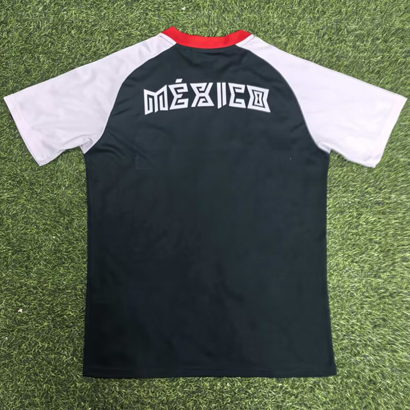 26-27 Mexico Black Fans Training shirts (红V领)