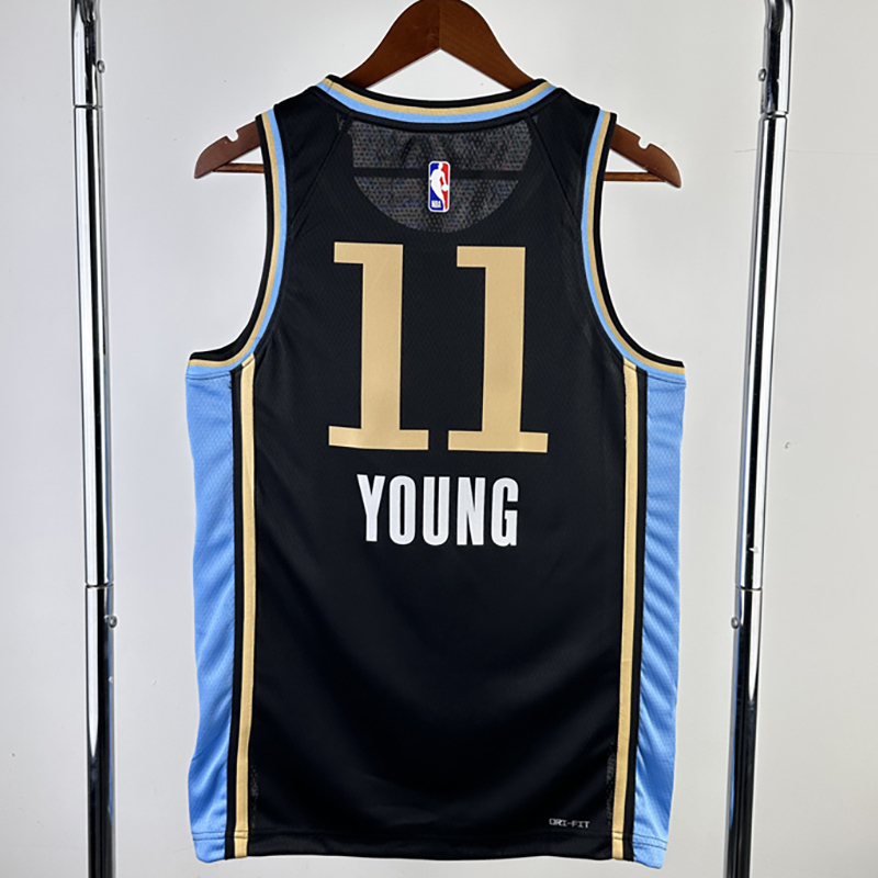 23-24 Hawks YOUNG #11 Black City Edition Top Qu...