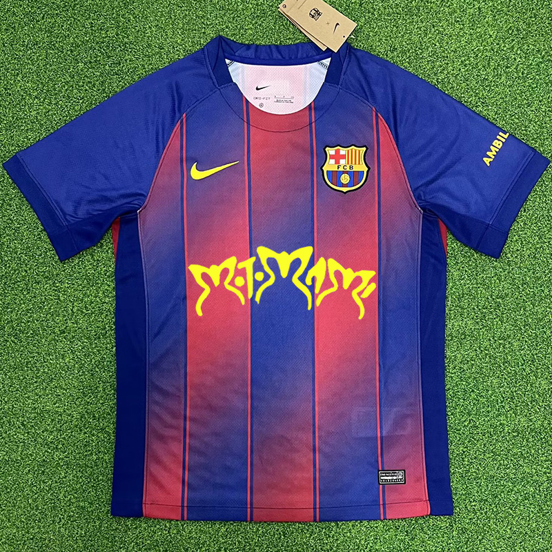 25-26 BAR Home Print Personalized AD Fans Soccer Jersey (Motomami)