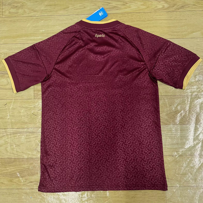 26-27 Spain Brown Red Fans Soccer Jersey