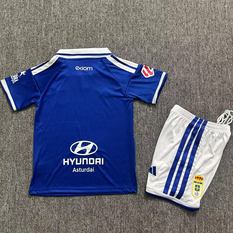 26-27 Real Oviedo Home Kids Soccer Jersey