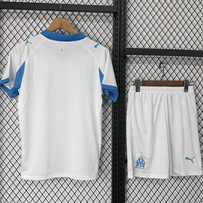 25-26 Marseille Home Kids Soccer Jersey