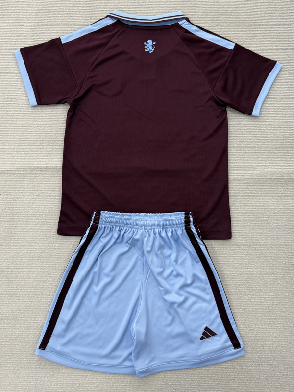 26-27 Aston Villa Home Kids Soccer Jersey