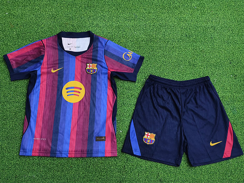 26-27 BAR Home Kids Player Version Soccer Jersey (球员童装)
