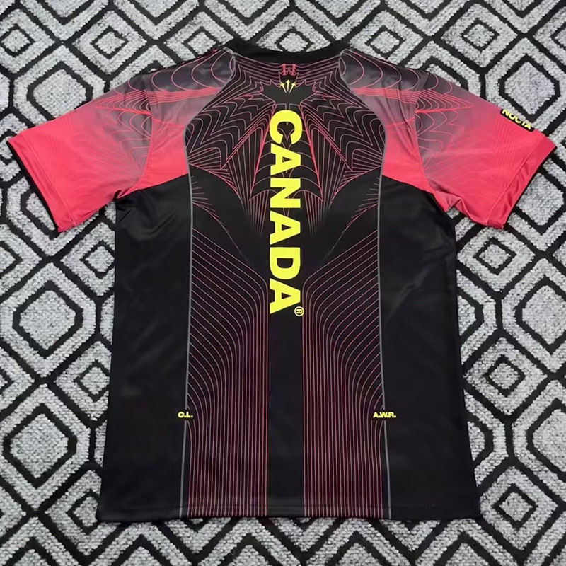 26-27 Canada Black Red Training shirts