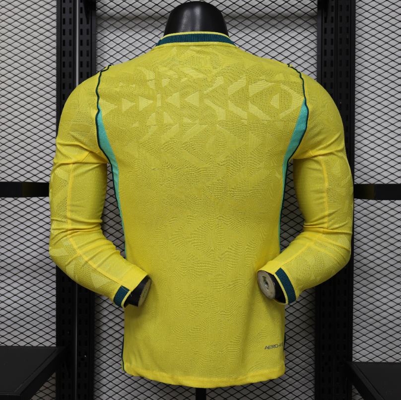 26-27 Brazil Home Long Sleeve Player Version Soccer Jersey (长袖球员