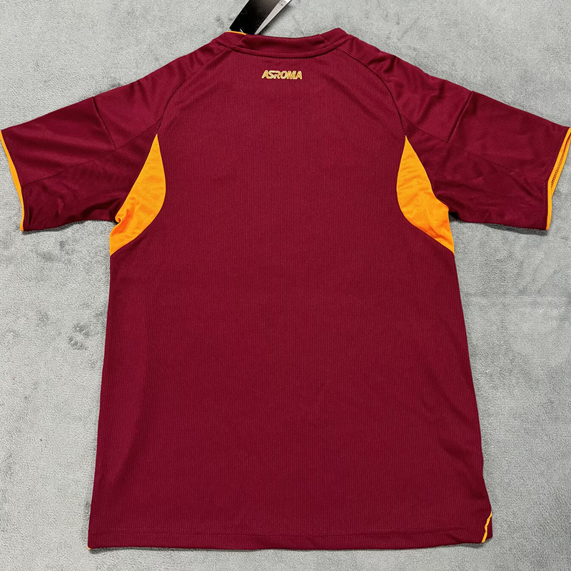 25-26 Roma Home Fans Soccer Jersey (前广告)