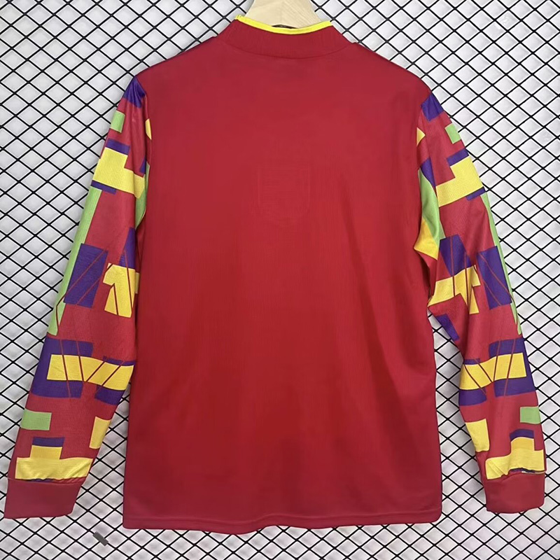 1996 England Goalkeeper Retro Long Sleeve Soccer Jersey (长袖)