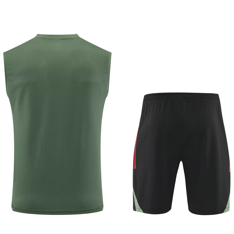 25-26 Bayern Army green Tank top and shorts suit