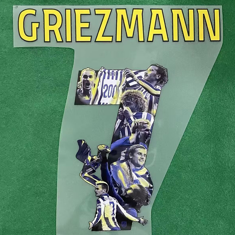 25-26 ATM Away GRIEZMANN #7 Print Photo Number Fans Soccer Jersey