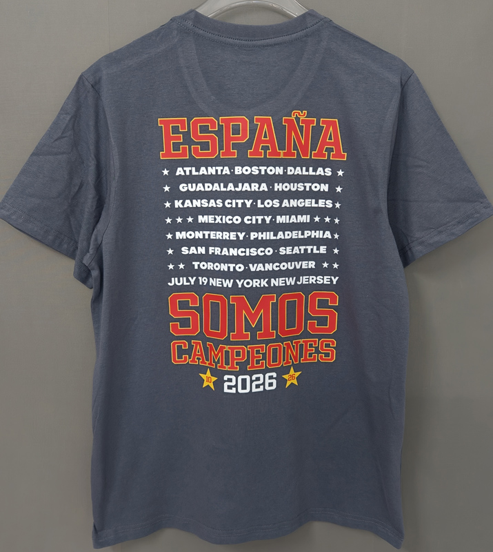 2026 Spain Dark gray Campeones High Quality T-Shirt (深灰)(三叶标)