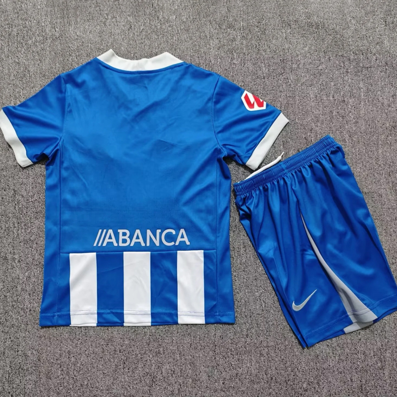 26-27 La Coruna Home Kids Soccer Jersey