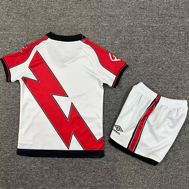 25-26 Rayo Vallecano Home Kids Soccer Jersey