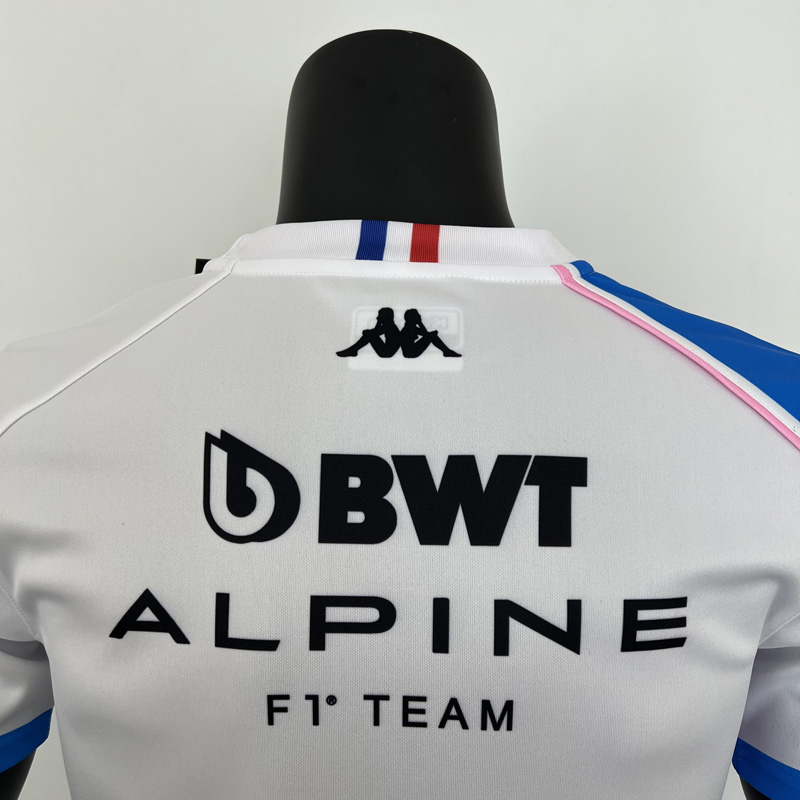 2023 F1 Formula One ALPINE White Racing Suit(圆领)