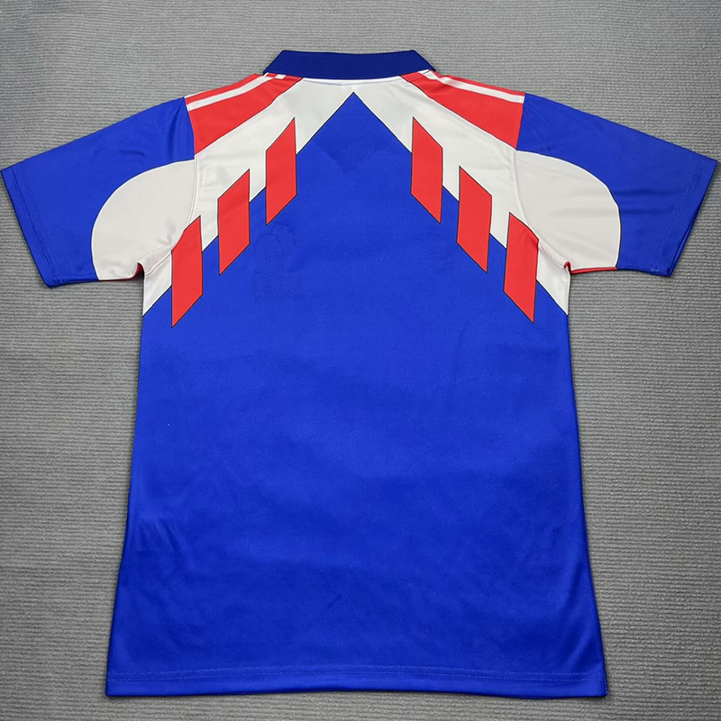 1990-1991 France Home Retro Soccer Jersey