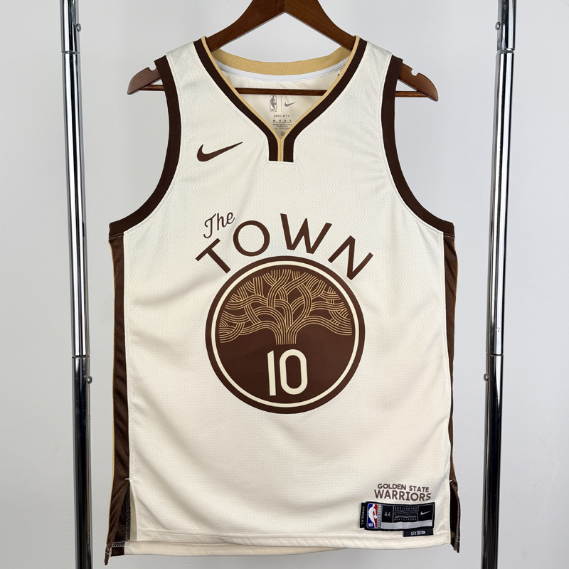25-26 WARRIORS BUTLERIII #10 Khaki City Edition Top Quality Hot Pressing NBA Jersey (V领)