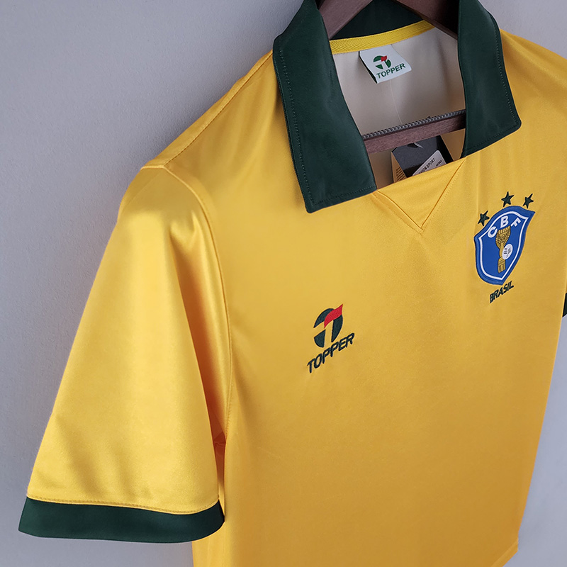 1988 Brazil Home Retro Soccer Jersey