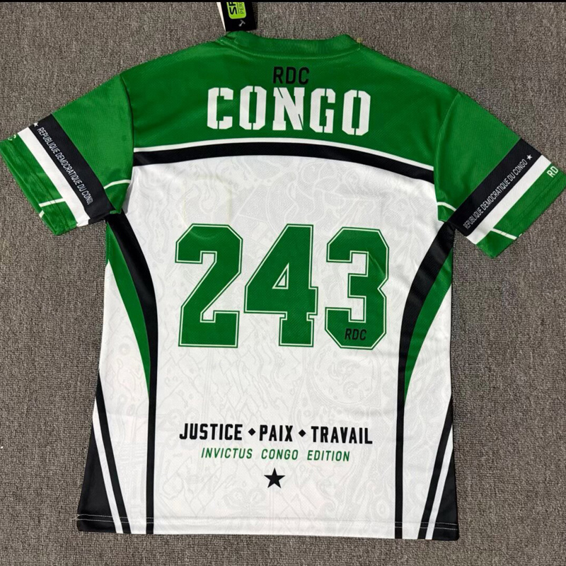 26-27 DR Congo Green White 243 Special Edition Training shirts