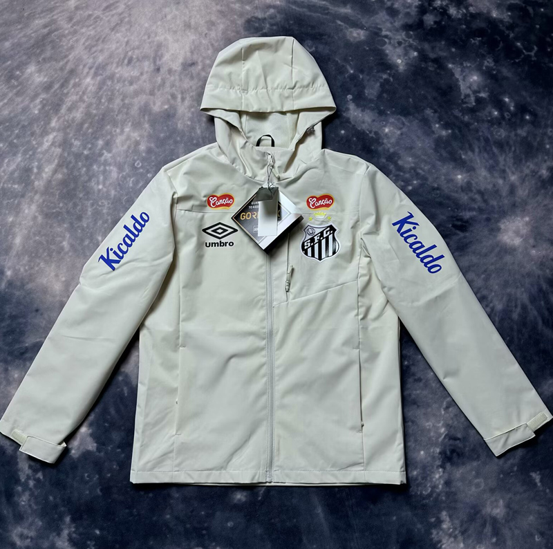 24-25 Santos FC White Windbreaker