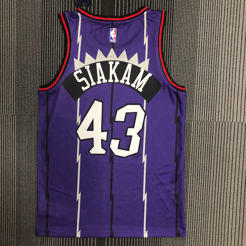 Raptors SIAKAM #43 Purple Retro Top Quality Hot...