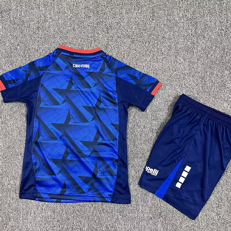 26-27 Cape Verde Home Kids Soccer Jersey