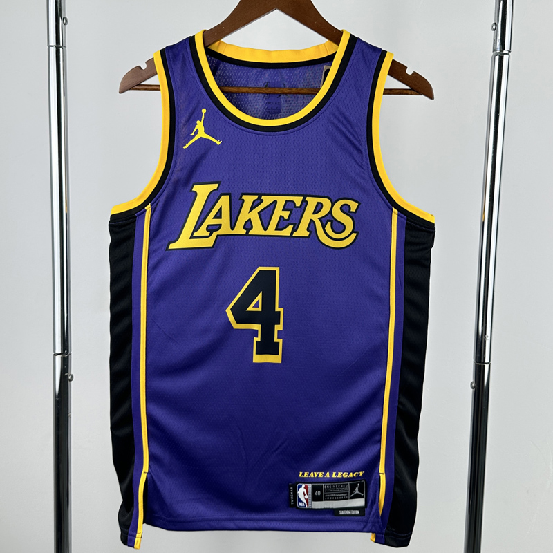 22-23 LAKERS KNECHT #4 Purple Top Quality Hot Pressing NBA Jersey (Trapeze Edition) 飞人版